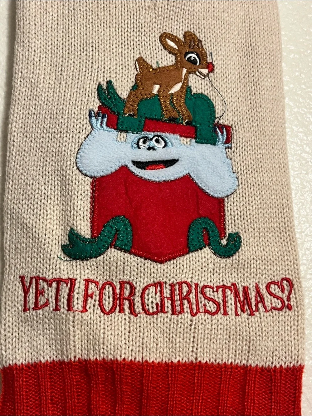 “Rudolph Yeti For Christmas” Dog Sweater XS